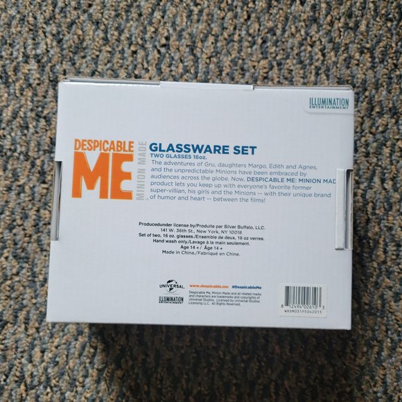 NIB Despicable Me Collectible Glassware Set of 2 Glasses - Picture 2 of 10